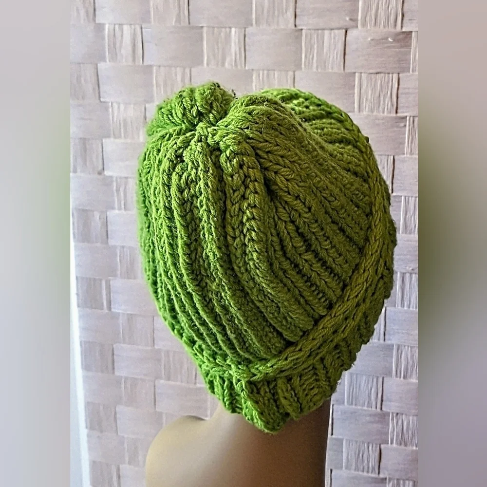 NWT Artisanal Beanie With Detachable Faux leather Tag